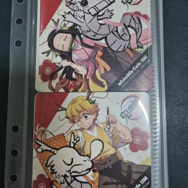 [BUNJANG] Demon Slayer: Kimetsu no Yaiba Year of the Dragon Nezuko & Zenitsu Paper Coaster Set / 귀멸의칼날 용의해 네즈코 젠이츠 종이 컵받침 세트