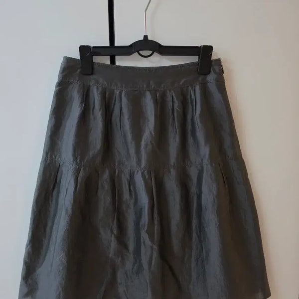 [BUNJANG] Burberry London Grey Midi Skirt / 버버리 런던 그레이 미디 스커트 36