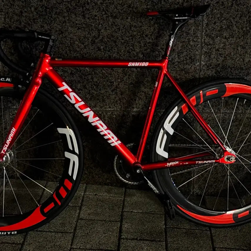 [BUNJANG] Tsunami Red Wine Fixed Gear Bicycle / 쓰나미 급처