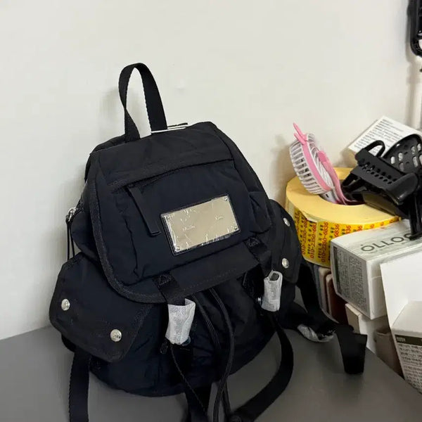 [BUNJANG] Matin Kim Pocket Utility Small Backpack Black / 마뗑킴 포켓 유틸리티 스몰 백팩 블랙