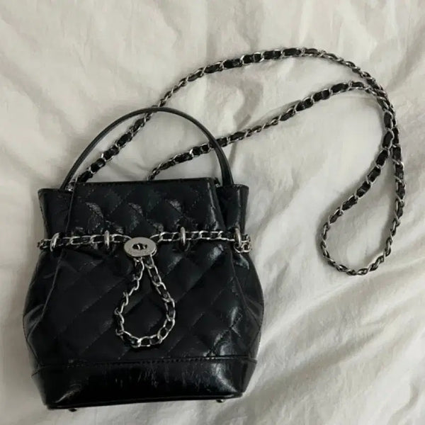 [BUNJANG] Cardinal Red Velvet Bag Black / 카디널레드 벨백 블랙
