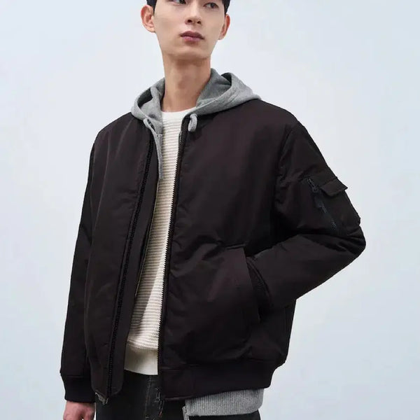 [BUNJANG] Beanpole Men MA-1 Padding Jacket (Wine) / (새상품) 빈폴 멘 MA-1 패딩