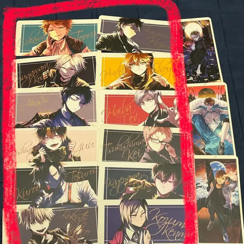 [BUNJANG] Haikyuu!! Card Set & Postcards / 비공식) 하이큐 카드텍 및 엽서