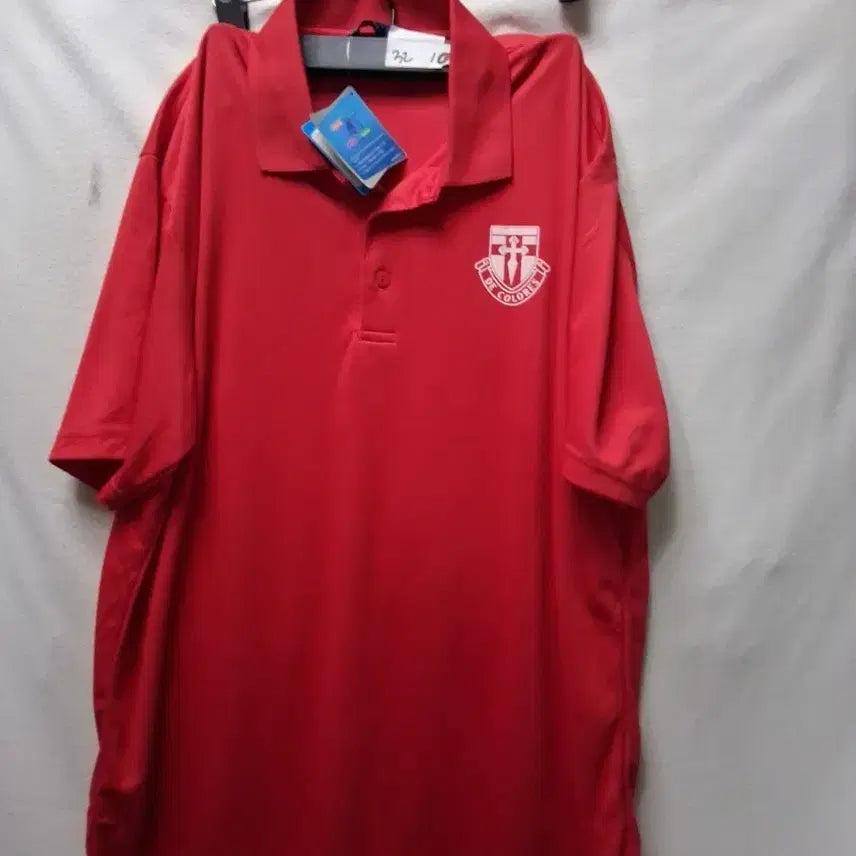 [BUNJANG] Red Logo Short Sleeve Polo Shirt XL / 새상품 레드 로고 반팔 카라티 XL