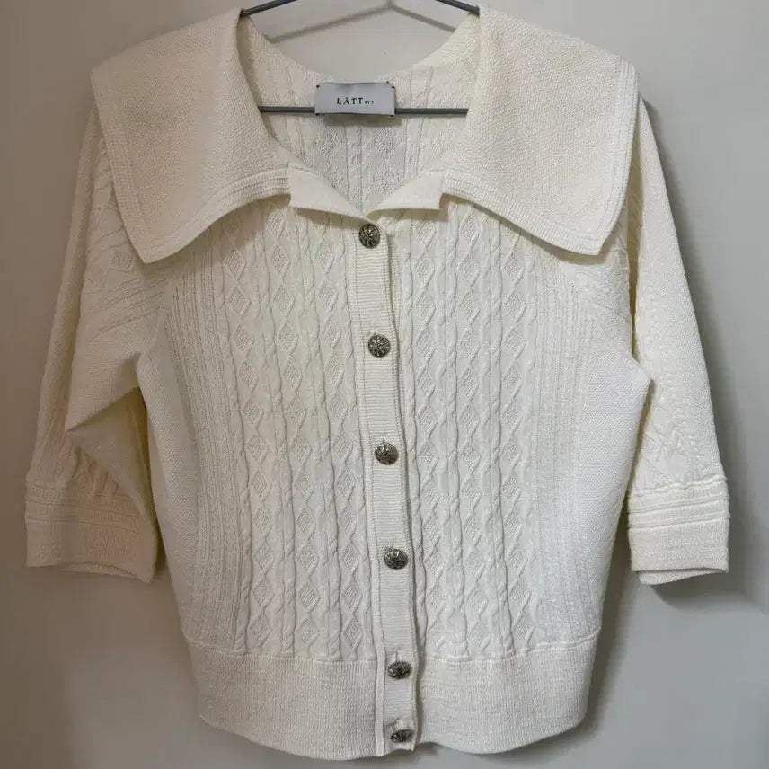 [BUNJANG] Hansome Lattbytee Ivory Knit Top / 한섬)래트바이티 아이보리  니트 free