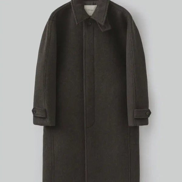 [BUNJANG] FABREGAS Wool Balmacaan Long Coat Dark Brown / 파브레가 벌킨 울 발마칸 롱코트 다크브라운 3사이즈