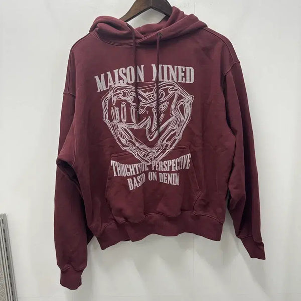 [BUNJANG] Maison MINED Burgundy Hoodie Size 90 / [만원빈티지 최저가]메종미네드 후드티 버건디 90
