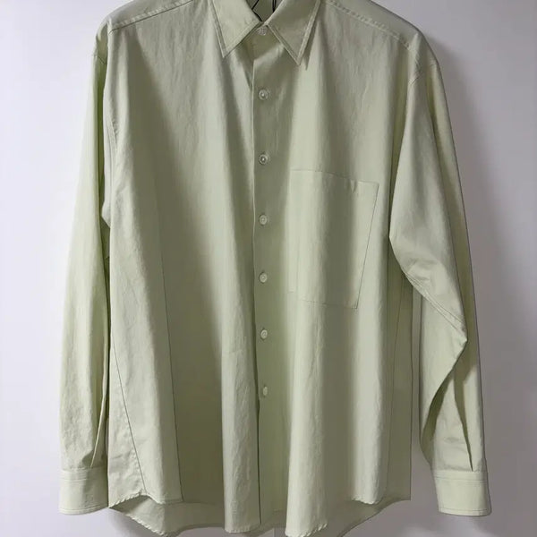 [BUNJANG] Auralee Washed Finx Twill Big Shirt Light Green 25SS / 오라리 워시드 핀스 트윌 빅셔츠 라이트 그린 25ss 새제품