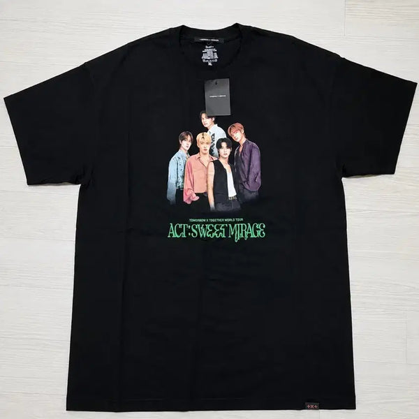[BUNJANG] TXT ACT:SWEET MIRAGE World Tour Commemorative T-Shirt Black / 투모로우바이투게더 ACT:SWEET MIRAGE 월드투어 기념 반팔티