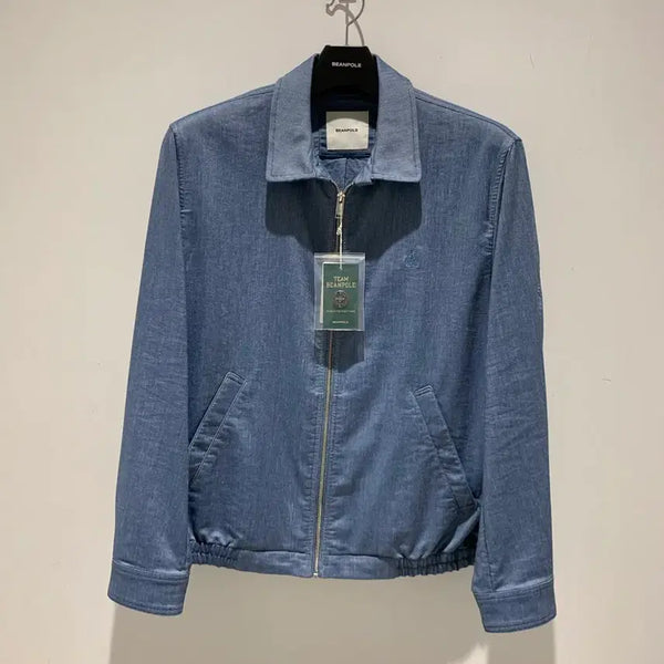 [BUNJANG] Beanpole Men Linen Harrington Jacket / (새상품) 빈폴 멘  리넨 블루종