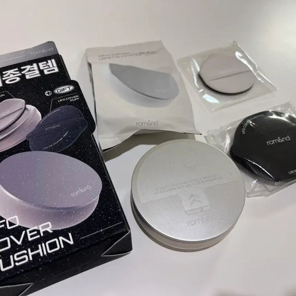 [BUNJANG] Rom&nd UFO Cover Cushion Refill Special Set (No. 21 Pure) - Includes Cushion, Refill, and Puff / [21P 퓨어] 롬앤 유에프오 커버 쿠션 리필 기획 (본품+리필+뚱퍼프)