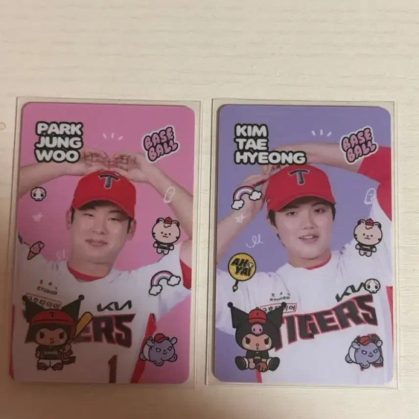 [BUNJANG] Kuromi Park Jeong-woo Kim Tae-hyung Photocard / 쿠로미 포카 기아타이거즈 박정우 김태형
