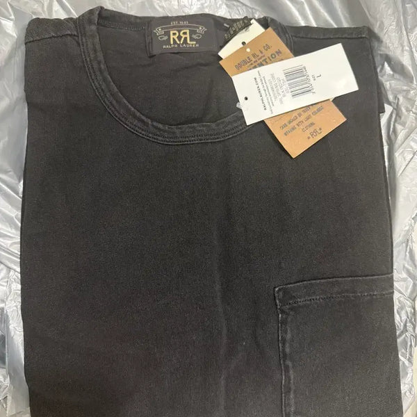 [BUNJANG] L Black Indigo Short Sleeve T-Shirt / [L]rrl블랙인디고 반팔 새제품
