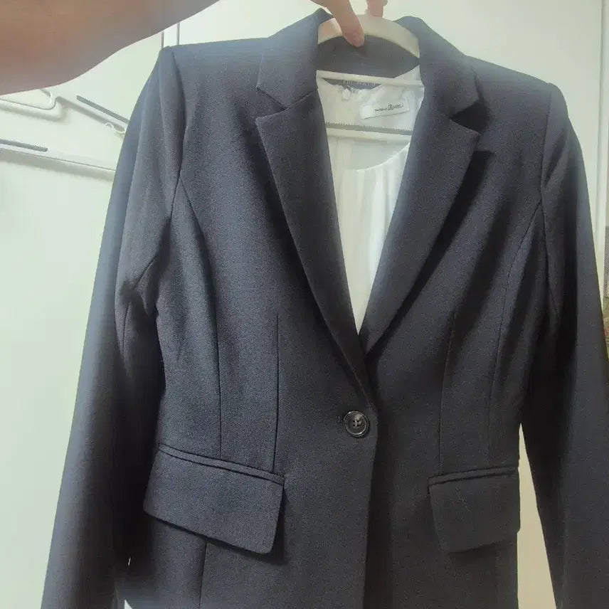 [BUNJANG] The Way Nine Black Interview Jacket & Roem Ivory Blouse Set / 면접복장세트(더웨이나인, 로엠)