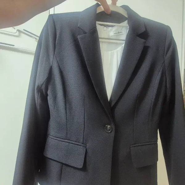 [BUNJANG] The Way Nine Black Interview Jacket & Roem Ivory Blouse Set / 면접복장세트(더웨이나인, 로엠)