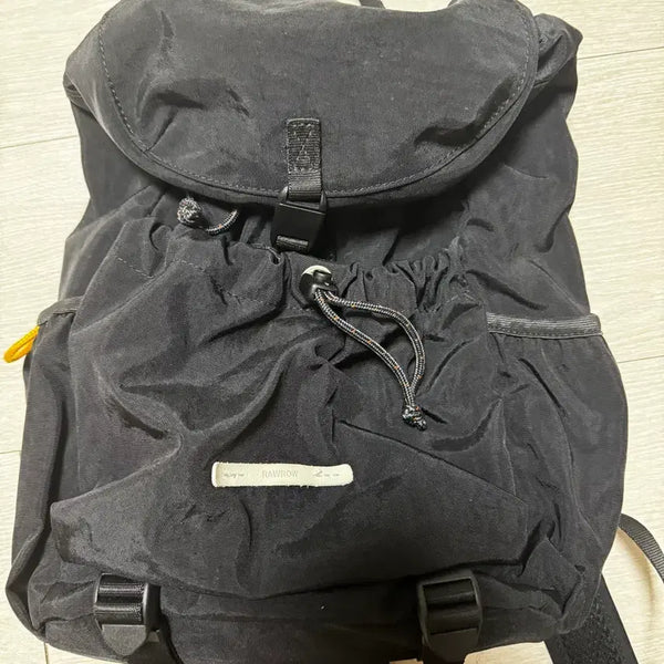 [BUNJANG] LOWRONE String Mini Ruck Sack Backpack Black / 로우로우 스트링 미니 럭색 백팩 블랙