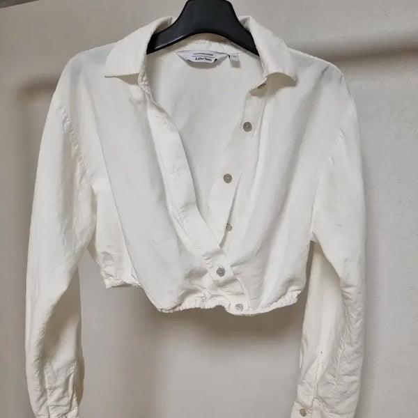 [BUNJANG] And Other Stories White Cropped Shirt / & Other Stories 화이트 크롭 셔츠