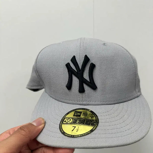 [BUNJANG] New Era NY 59FIFTY Fitted Cap Size 7 1/2 Grey / [만원빈티지 최저가]뉴에라 NY 59FIFTY 7 1/2 그레이