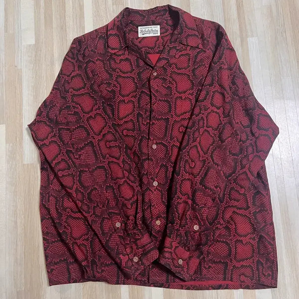 [BUNJANG] Wacko Maria Snake Print Shirt / 와코마리아 뱀피셔츠
