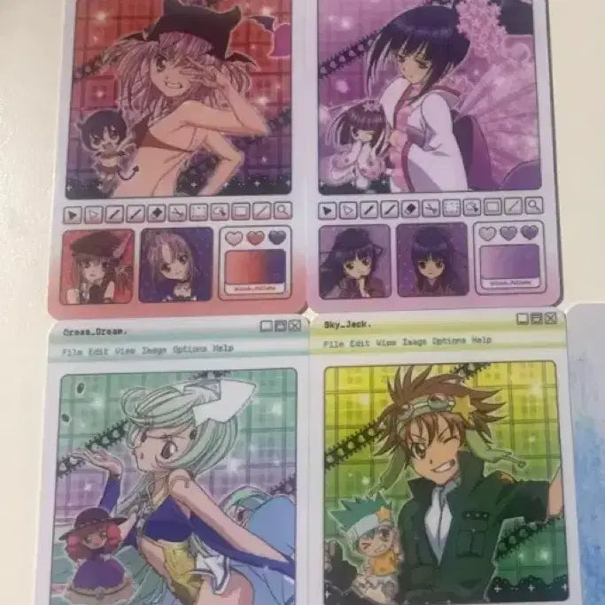 [BUNJANG] Chobits Plastic Card Set / 캐체체 캐릭캐릭체인지 플라스틱 카드 포카 4종 일괄