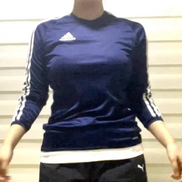 [BUNJANG] Adidas Slim Fit Long Sleeve T-Shirt Navy / 아디다스 롱슬리브 슬림핏 티셔츠 네이비