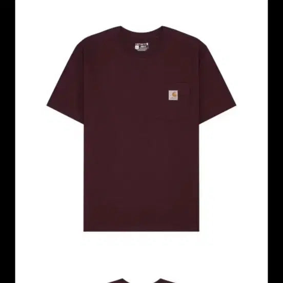 [BUNJANG] Carhartt Short Sleeve Pocket T-Shirt (Wine) / 칼하트 반팔티 와인색