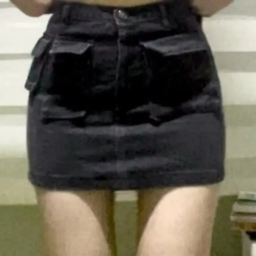 [BUNJANG] Vintage Pocket Cargo Denim Skirt / 일브 빈티지 포켓 카고 데님 스커트 치마 일본