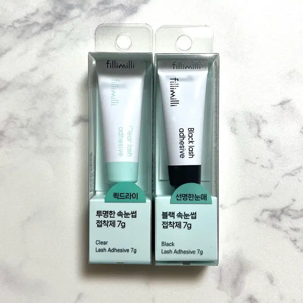[BUNJANG] Filimili Eyelash Adhesive 7g (Clear + Black) Bundle Set / [투명+블랙]필리밀리 속눈썹 접착제 7g 2개 일괄