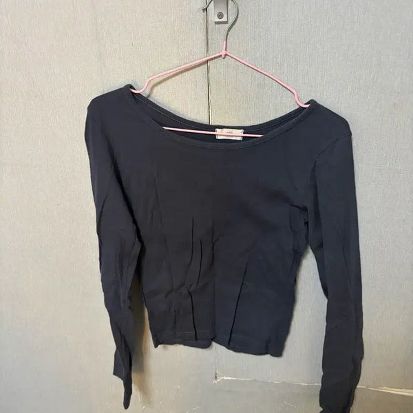 [BUNJANG] Charcoal Basic Long-Sleeve T-Shirt / 차콜 기본티