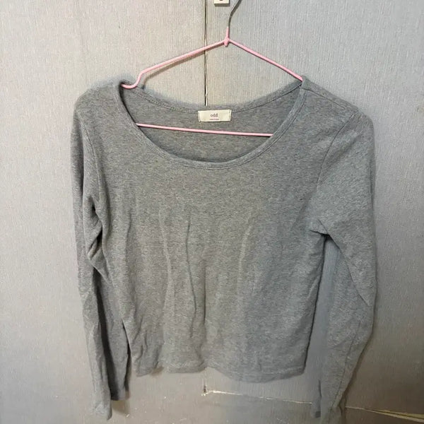 [BUNJANG] Basic Gray Long-Sleeve T-Shirt / 회색 기본티