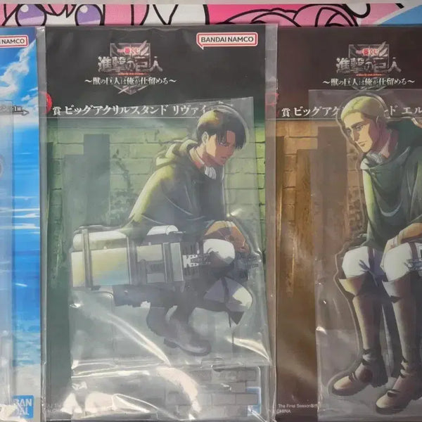 [BUNJANG] Attack on Titan Ichiban Kuji Acrylic Stands (C, D, E) - Bundle Set (Sealed) / (미개봉)진격의거인 제일복권 아크릴 C,D,E상 일괄
