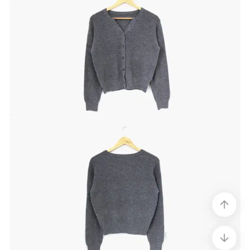[BUNJANG] Slit Knit Cardigan Dark Grey / 새 상품)트임 니트 가디건 다크 그레이