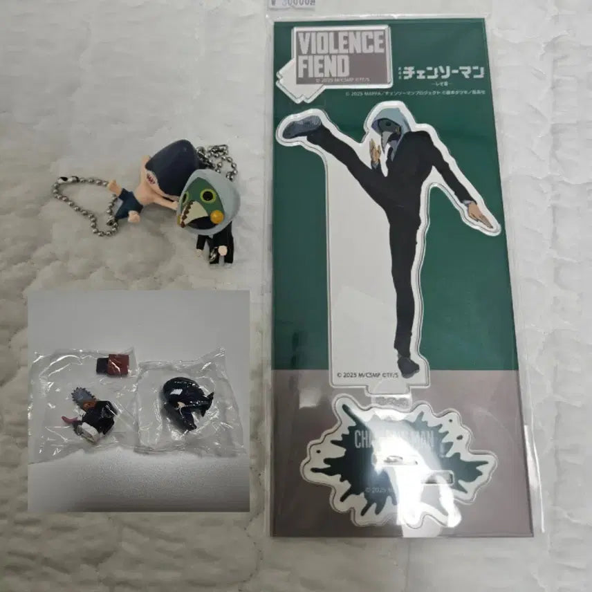 [BUNJANG] Chainsaw Man Violence Marie Acrylic Stand, Dangling Keychain & Onemutan Figure Bundle / 체인소맨 폭력의 마인 아크릴 스탠드 빔 폭력의 마인 대롱대롱 키링, 체인소(덴지), 레제 오네무탄 피규어 일괄 판매