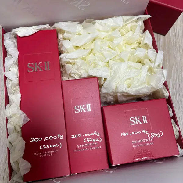 [BUNJANG] SK-II Skincare Set (Facial Treatment Essence, GenOptics Serum, Skinpower Cream) / SK-II 스킨케어 세트 (피테라 에센스, 제놉틱스 세럼, 스킨파워 크림)