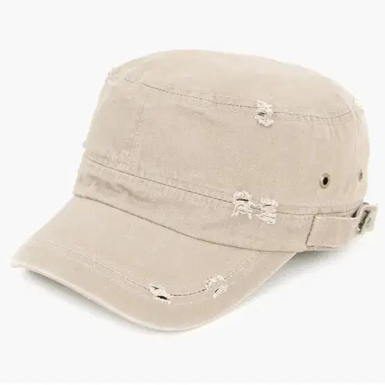 [BUNJANG] Washing Military Cap Hat / KR-군모 워싱 캡모자