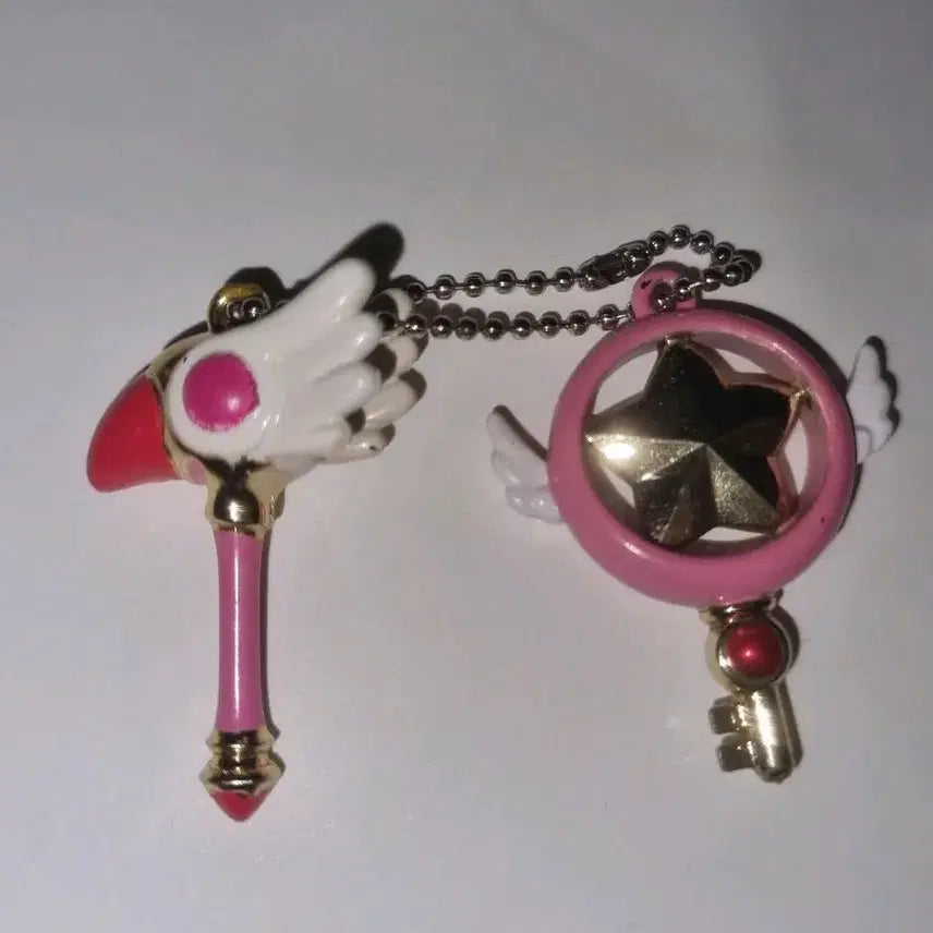 [BUNJANG] Cardcaptor Sakura Wand Keychain Bundle / 카드캡터 체리 닭봉 별봉 열쇠고리 일괄 (하나 군번줄X)