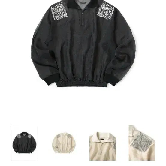 [BUNJANG] Capital Organdy Half-Zip Sweatshirt / (캐피탈) 오간디 하프집 스웻셔츠