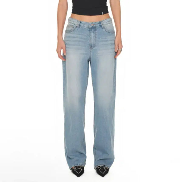 [BUNJANG] Too Much Tax Low Rise Loose Fit Denim Light Blue / 투머치택스 로우라이즈 루즈핏 데님 라이트 블루
