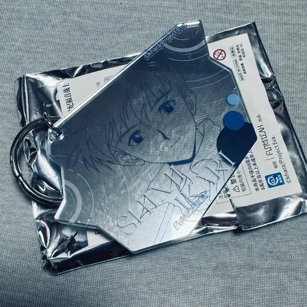 [BUNJANG] Neon Genesis Evangelion Shinji Acrylic Mirror Keychain / 신세기 에반게리온 아크릴 미러 키링 신지