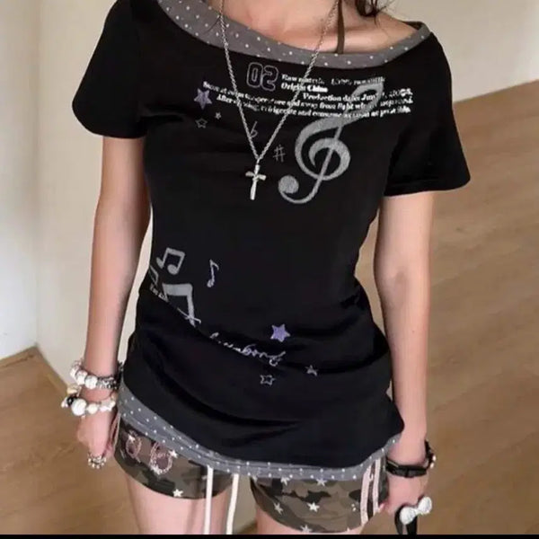 [BUNJANG] Off-the-Shoulder T-Shirt / 오프숄더 티셔츠