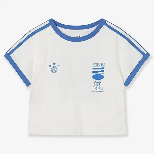 [BUNJANG] AAEI Athlete Stripe Short Sleeve T-Shirt White / 품절템) 에이이에이이 athlete 스트라이프 반팔 화이트