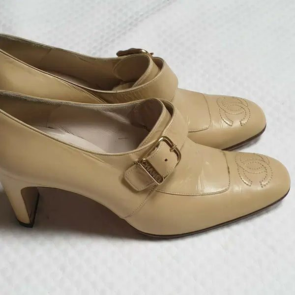 [BUNJANG] Chanel Pumps Beige Size 36.5 / 샤넬 펌프스 베이지 235