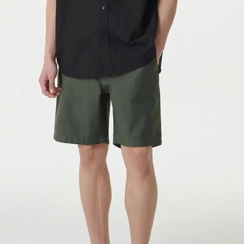 [BUNJANG] MUDIDI Back Satin Officer Shorts Khaki 36 / 무탠다드 백 사틴 오피서 쇼츠 [카키]36