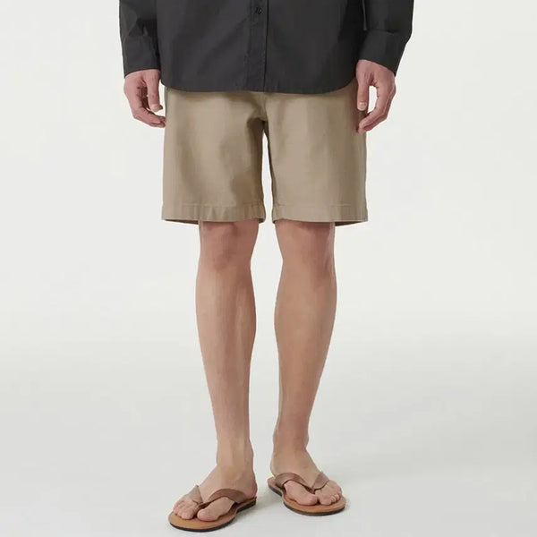 [BUNJANG] MUDIDI Back Satin Officer Shorts Beige / 무탠다드 백 사틴 오피서 쇼츠 [베이지]