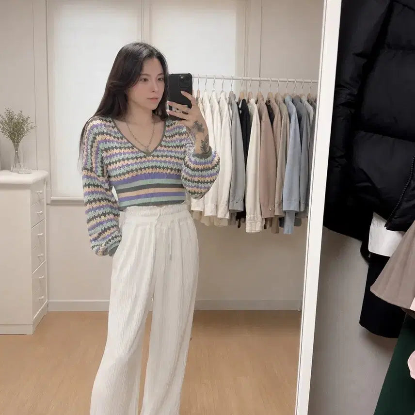 [BUNJANG] ZARA Multicolor Crochet Knit Sweater S / ZARA 자라 멀티컬러 크로셰 니트 스웨터 S