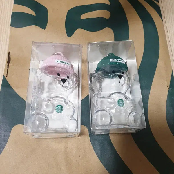 [BUNJANG] Starbucks Bearista Keyring Set (Pink, Green) / 스타벅스 베어리스타 키링 2개  ㅡ 핑크1개 그린1개