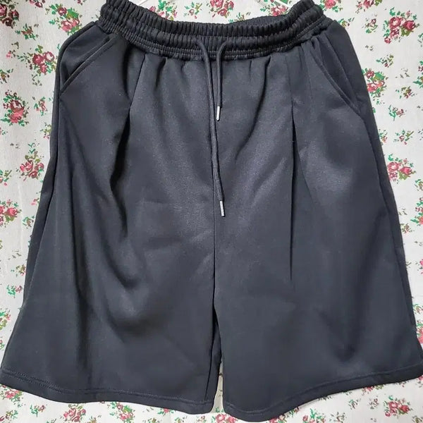[BUNJANG] Unisex Pinstripe Training Bermuda Shorts Black FREE / 15900 새상품 핀턱 트레이닝 버뮤다 팬츠 블랙 FREE