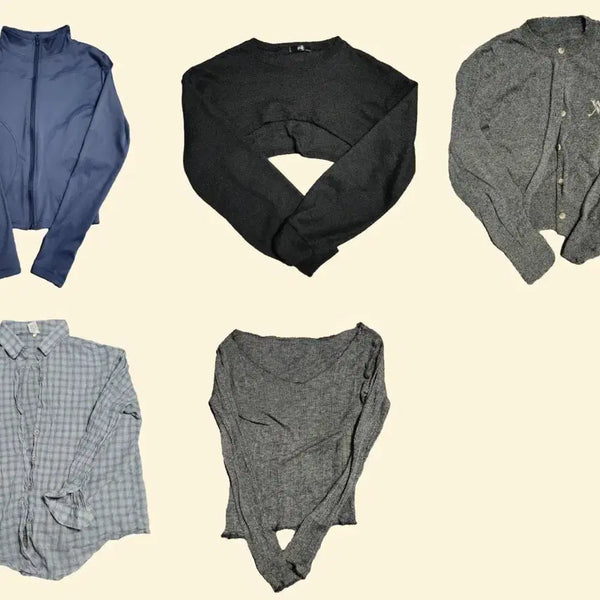 [BUNJANG] Women's Clothing Set: Zip-up, Bolero, Flowy T-shirt, UV Protection Shirt, Cardigan / 여성 의류 세트 (딱붙핏 집업, 볼레로, 찰랑 티셔츠, 살안타 셔츠, 가디건)