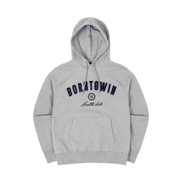 [BUNJANG] Born to Win Muscle Fit Patch Hoodie Melange Grey / 본투윈 머슬핏 패치 후드 멜란지 그레이 3
