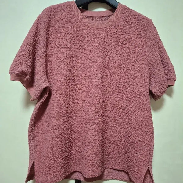 [BUNJANG] Women's Pleated Short Sleeve T-Shirt / 여성 주름 반팔 티셔츠 95    66날씬77